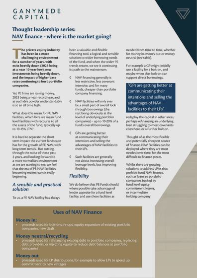 Front page of NAV finance - where is the market going?